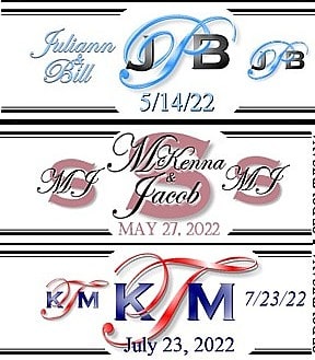 Cigar bands are color matched to the dress color of the Bridesmaids Wedding cigar labels are standard with all Connecticut cigar roller events